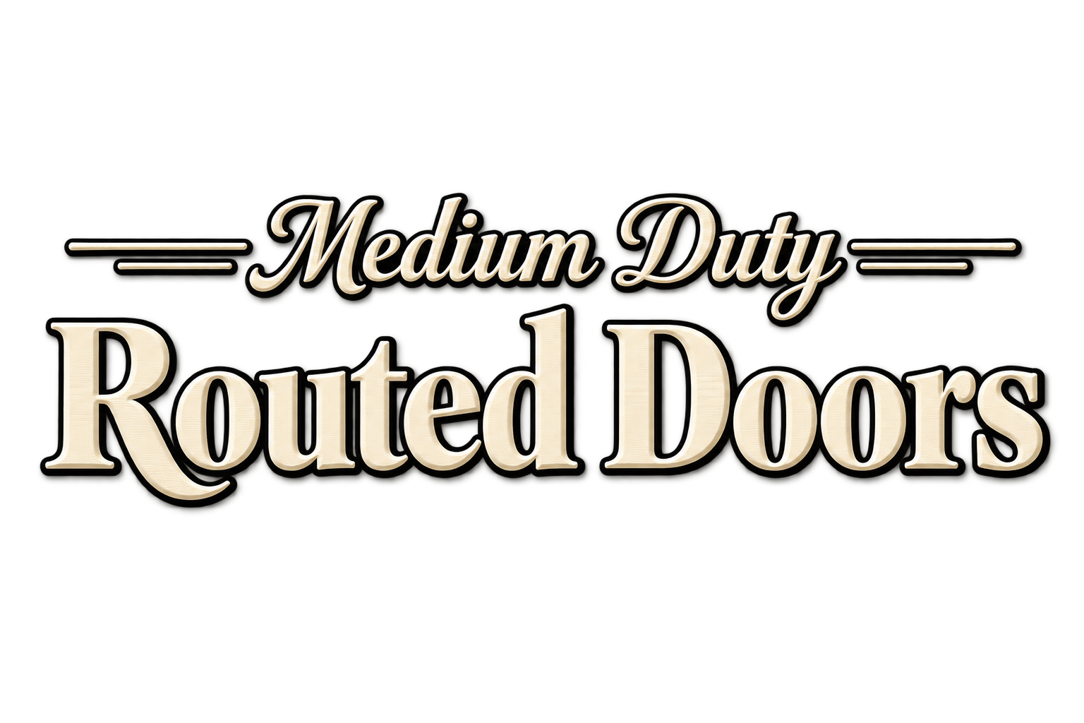 medium routed doors writing